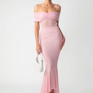 Brand NEW SAU LEE Pink Off-Shoulder Dress